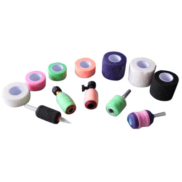 Nonwoven Cohesive Wrap 2 inch Coflex Tattoo Grip Tape Covers 50MM Camouflage Black Elastic Grip Bandages Rolls